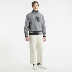 Chicago Blackhawks Todd Snyder by Fanatics Relaxed Canadian Fleece Turtleneck Dark Heather Gray