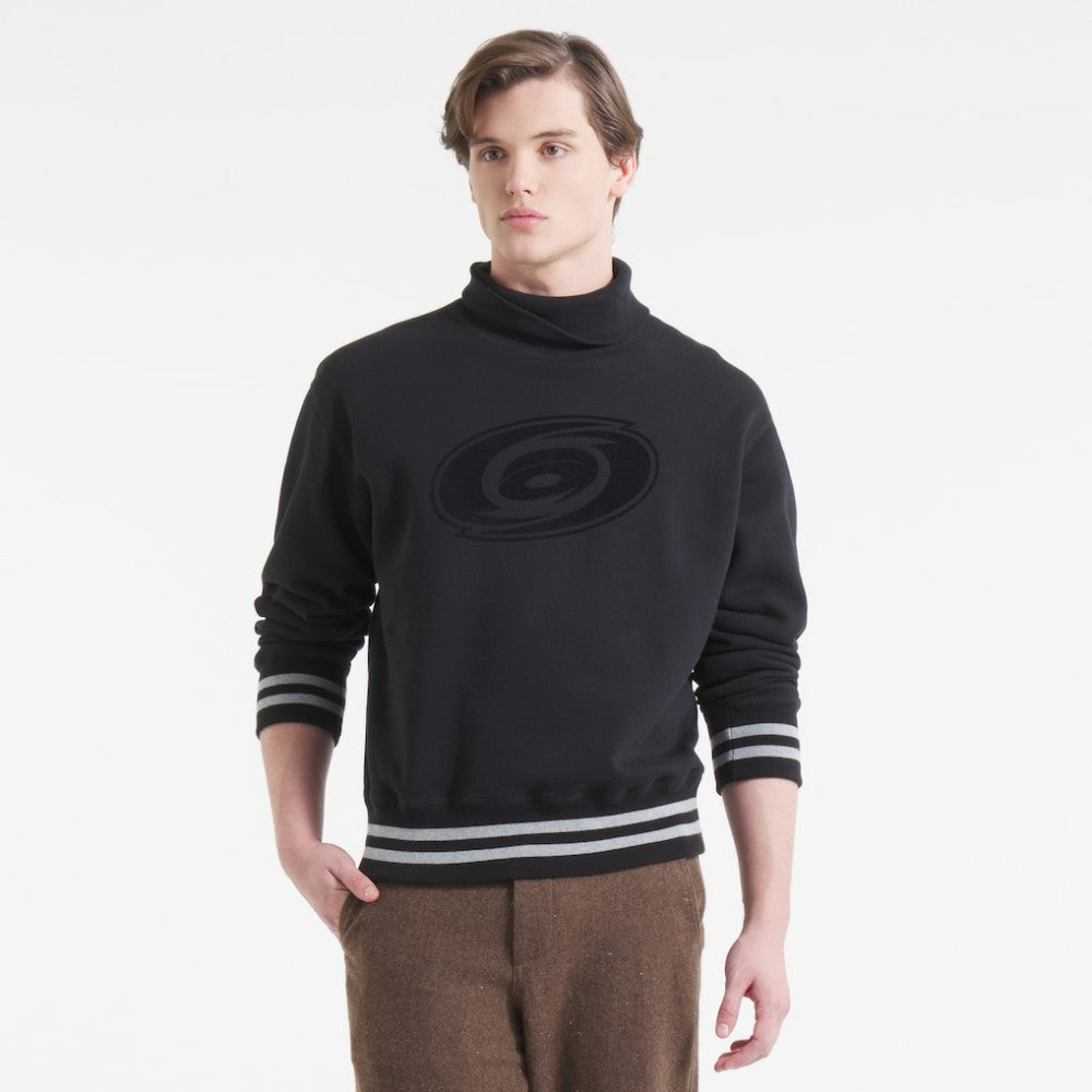 Carolina Hurricanes Todd Snyder by Fanatics Relaxed Canadian Fleece Turtleneck Black