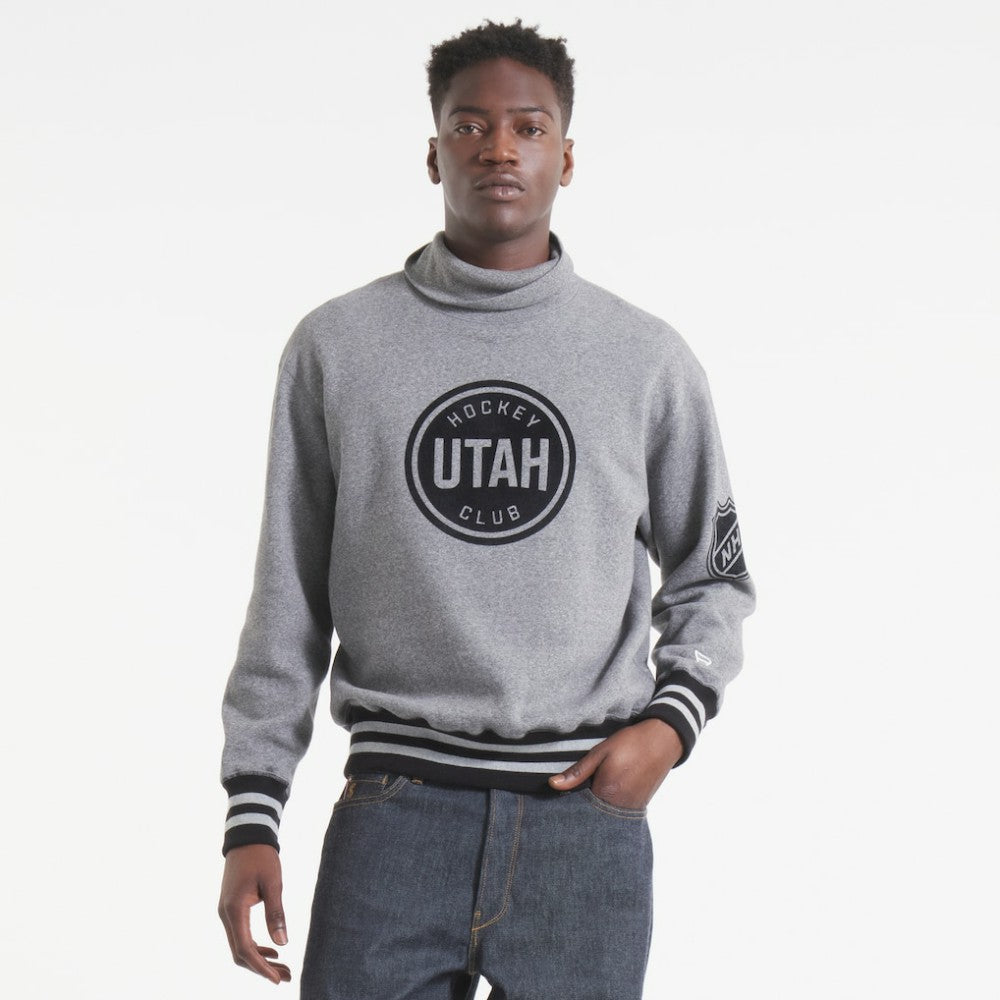 Utah Mammoth Todd Snyder by Fanatics Relaxed Canadian Fleece Turtleneck Dark Heather Gray