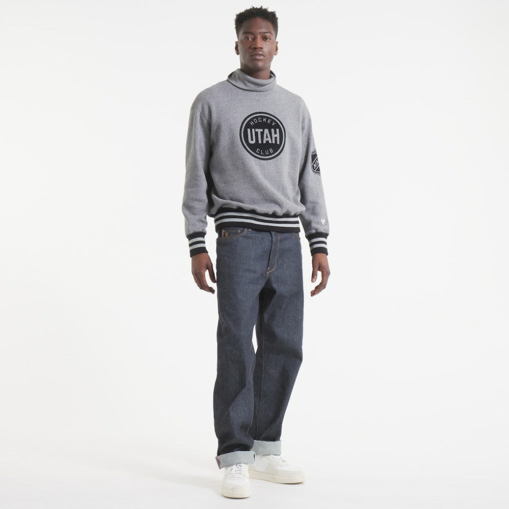Utah Mammoth Todd Snyder by Fanatics Relaxed Canadian Fleece Turtleneck Dark Heather Gray