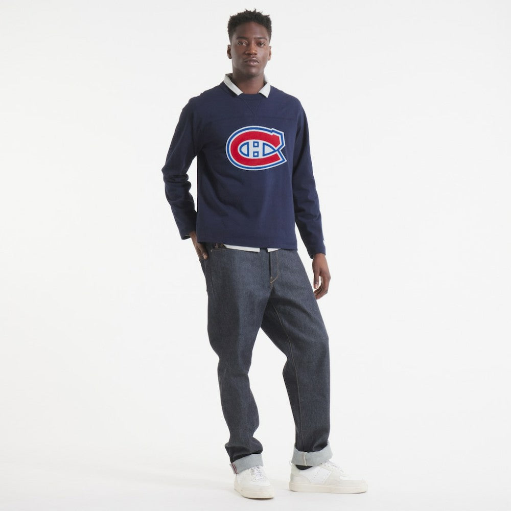 Montreal Canadiens Todd Snyder by Fanatics Heavyweight Football Jersey Navy