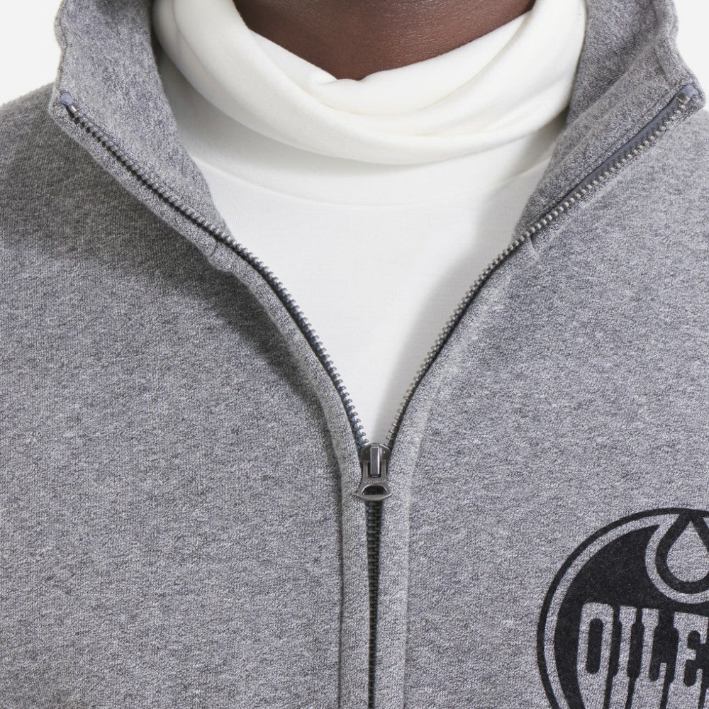 Edmonton Oilers Todd Snyder by Fanatics Full-Zip Fleece Dark Heather Gray