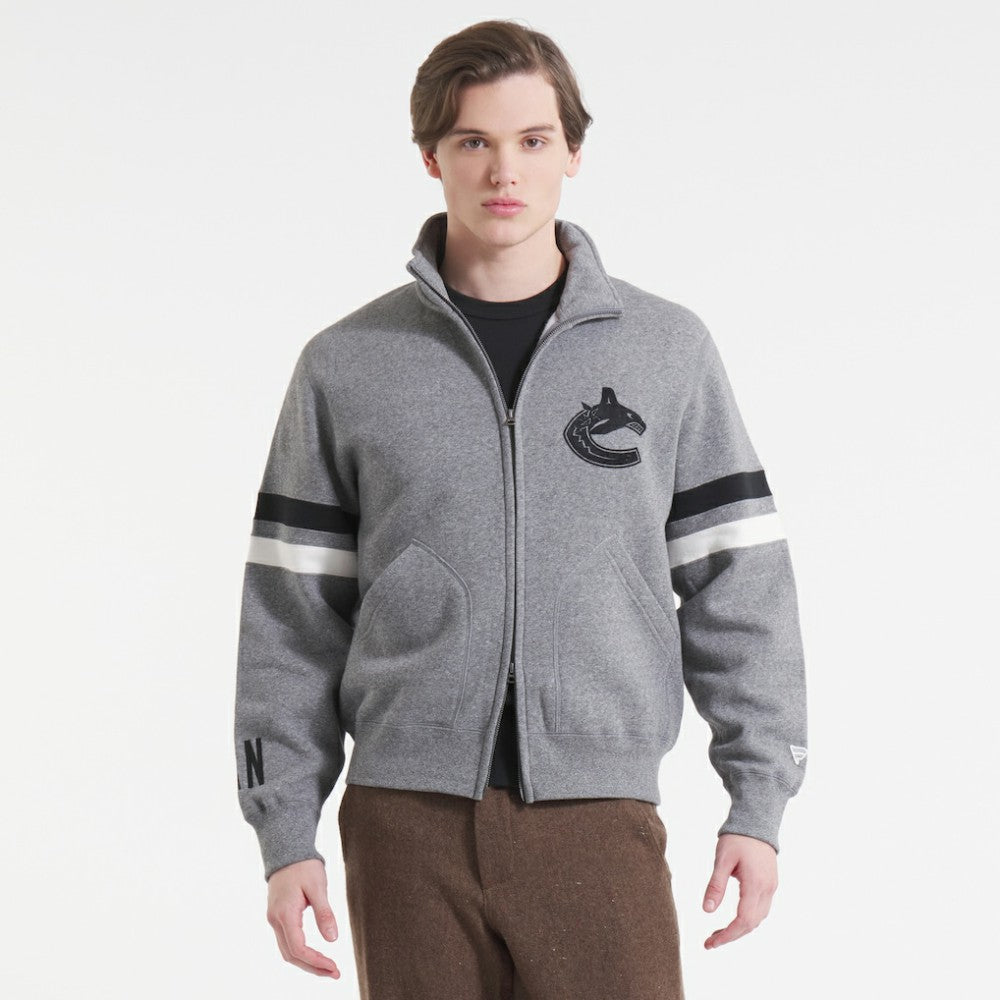Vancouver Canucks Todd Snyder by Fanatics Full-Zip Fleece Dark Heather Gray