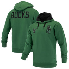 Milwaukee Bucks FISLL Unisex Logoman Shadow Collection Pullover Hoodie - Hunter Green on sale