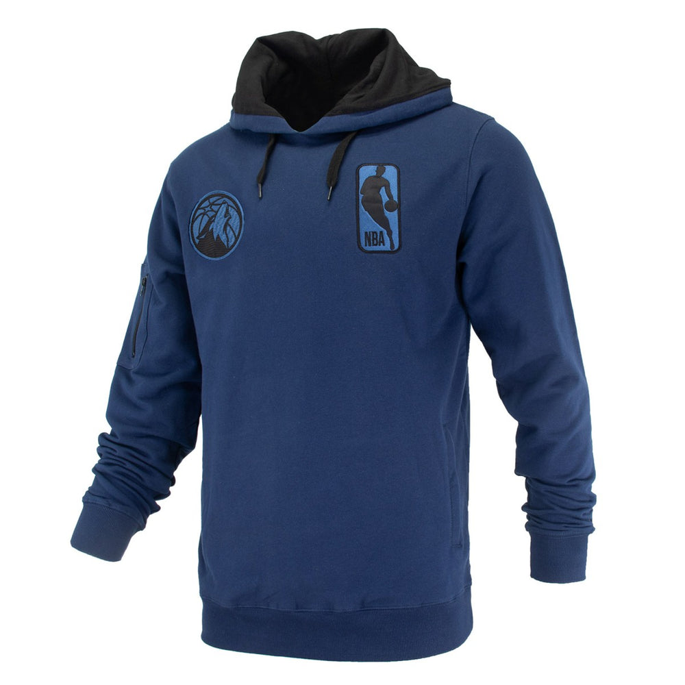 Minnesota Timberwolves FISLL Unisex Logoman Shadow Collection Pullover Hoodie - Navy cheap