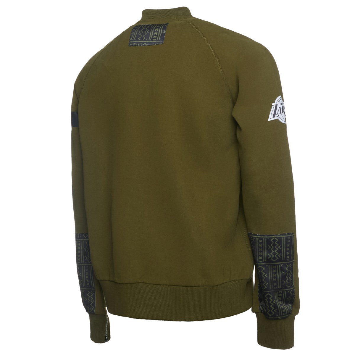 Los Angeles Lakers NBA x Two Hype Culture & Hoops Collection Premium Pullover Sweatshirt - Olive on sale