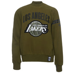 Los Angeles Lakers NBA x Two Hype Culture & Hoops Collection Premium Pullover Sweatshirt - Olive on sale
