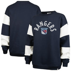New York Rangers '47 Women's Eephus Barred Pullover Sweatshirt Navy