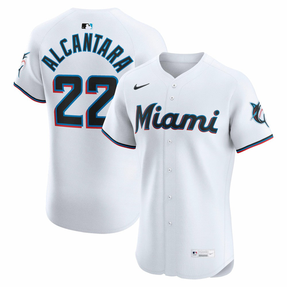 Sandy Alcantara Miami Marlins Home Elite Jersey - White | Nike