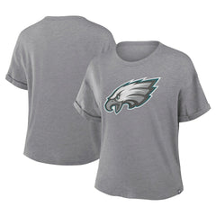 Philadelphia Eagles Women's Tribute Tri-Blend Boxy T-Shirt - Heather Gray cheap