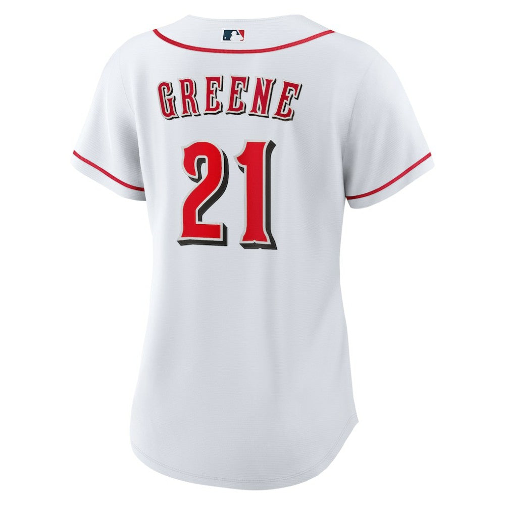 Hunter Greene Cincinnati Reds Women's Home Replica Jersey - White | Nike