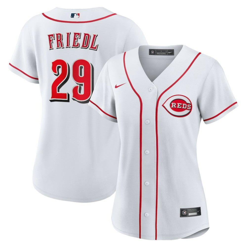 TJ Friedl Cincinnati Reds Women's Home Replica Jersey - White | Nike