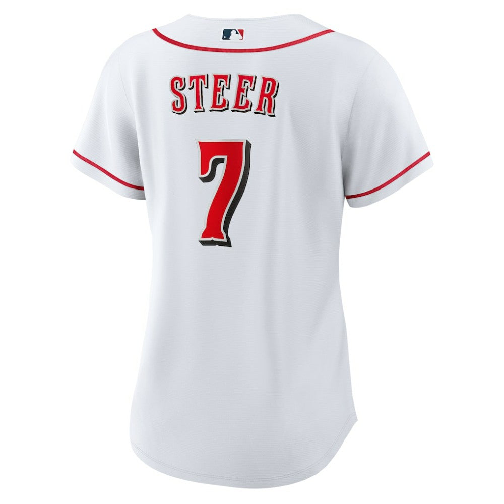 Spencer Steer Cincinnati Reds Women's Home Replica Jersey - White | Nike