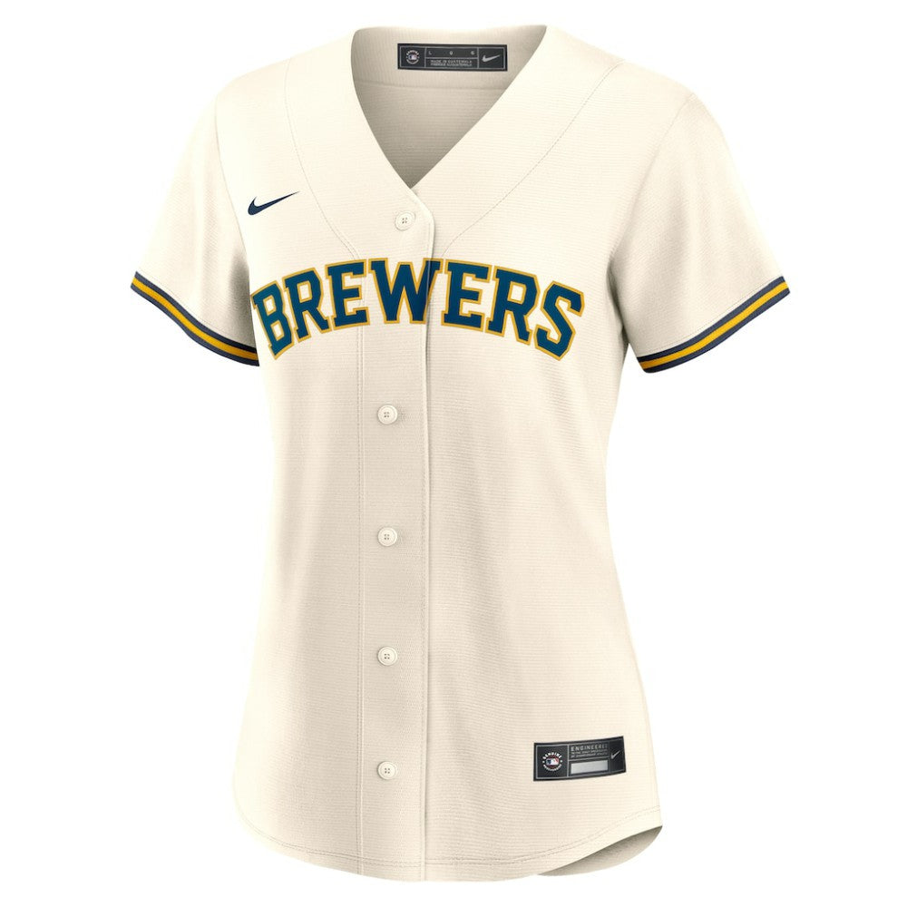 Joey Ortiz Milwaukee Brewers Women's Home Replica Jersey - Cream | Nike