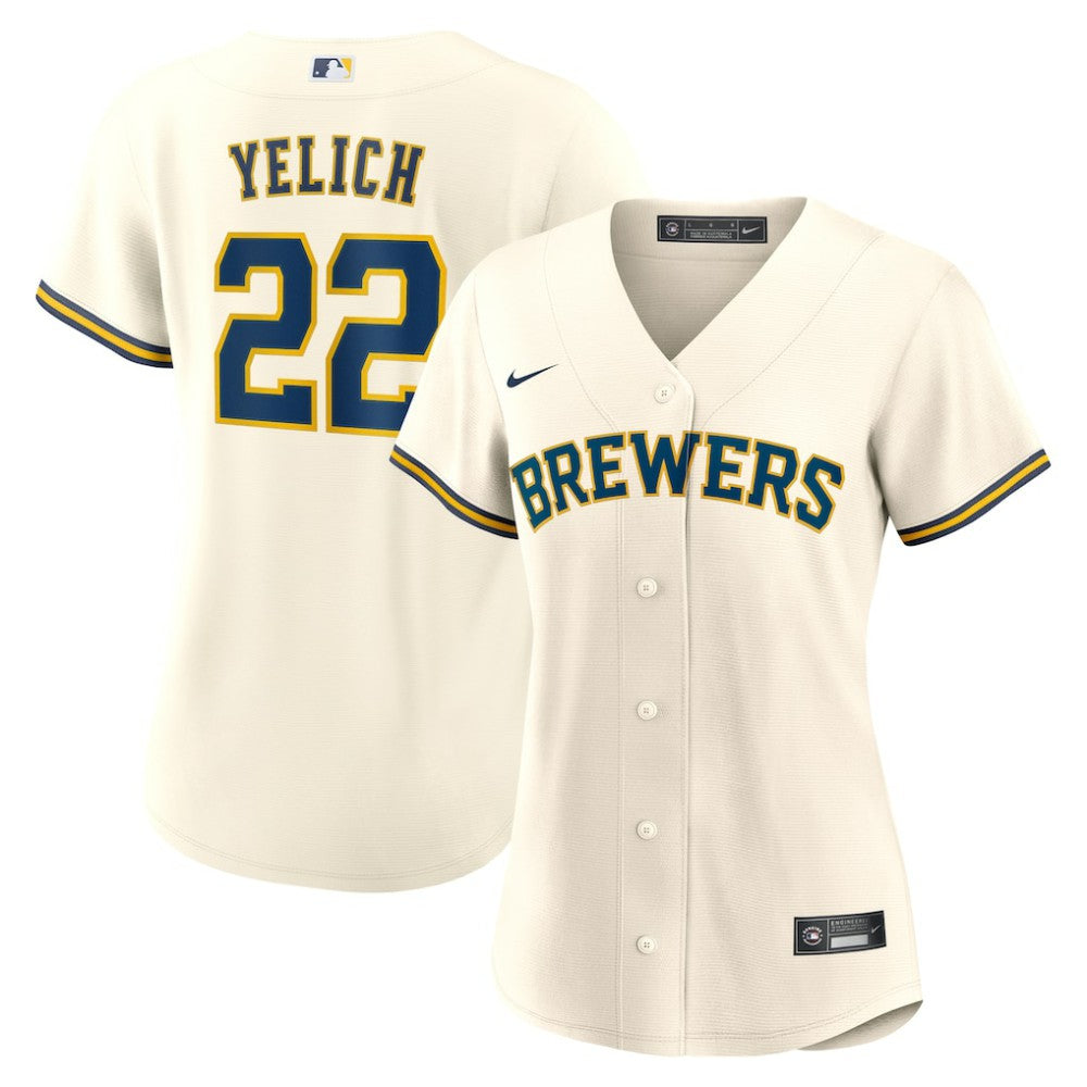 Christian Yelich Milwaukee Brewers Women's Home Replica Jersey - White | Nike