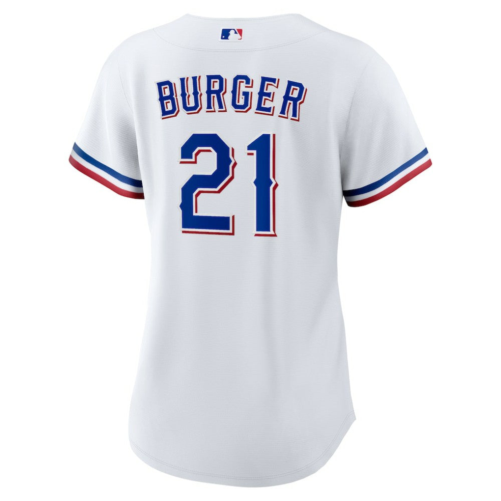 Jake Burger Texas Rangers Women's Home Replica Jersey - White | Nike
