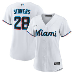 Kyle Stowers Miami Marlins Women's Home Replica Jersey - White | Nike