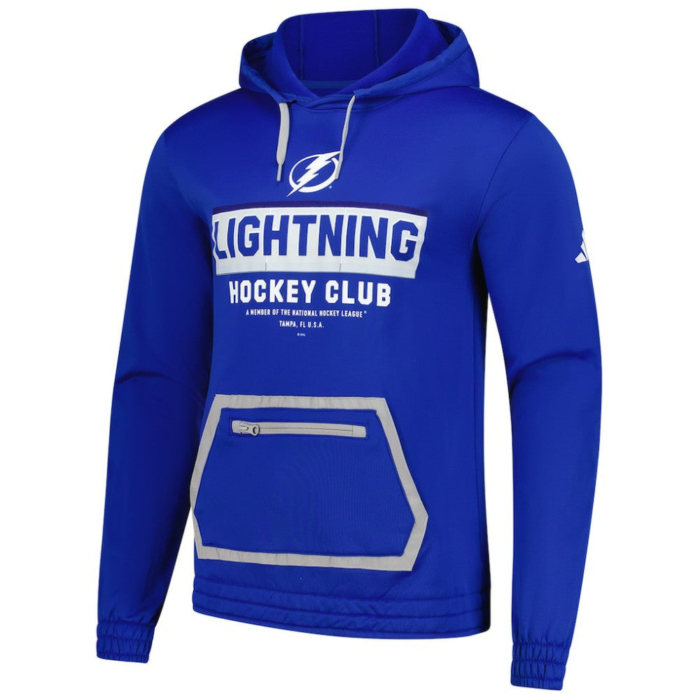 Tampa Bay Lightning adidas Team Pullover Hoodie Blue