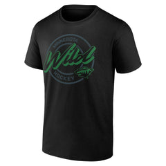 Minnesota Wild Color Block Puck T-Shirt Black