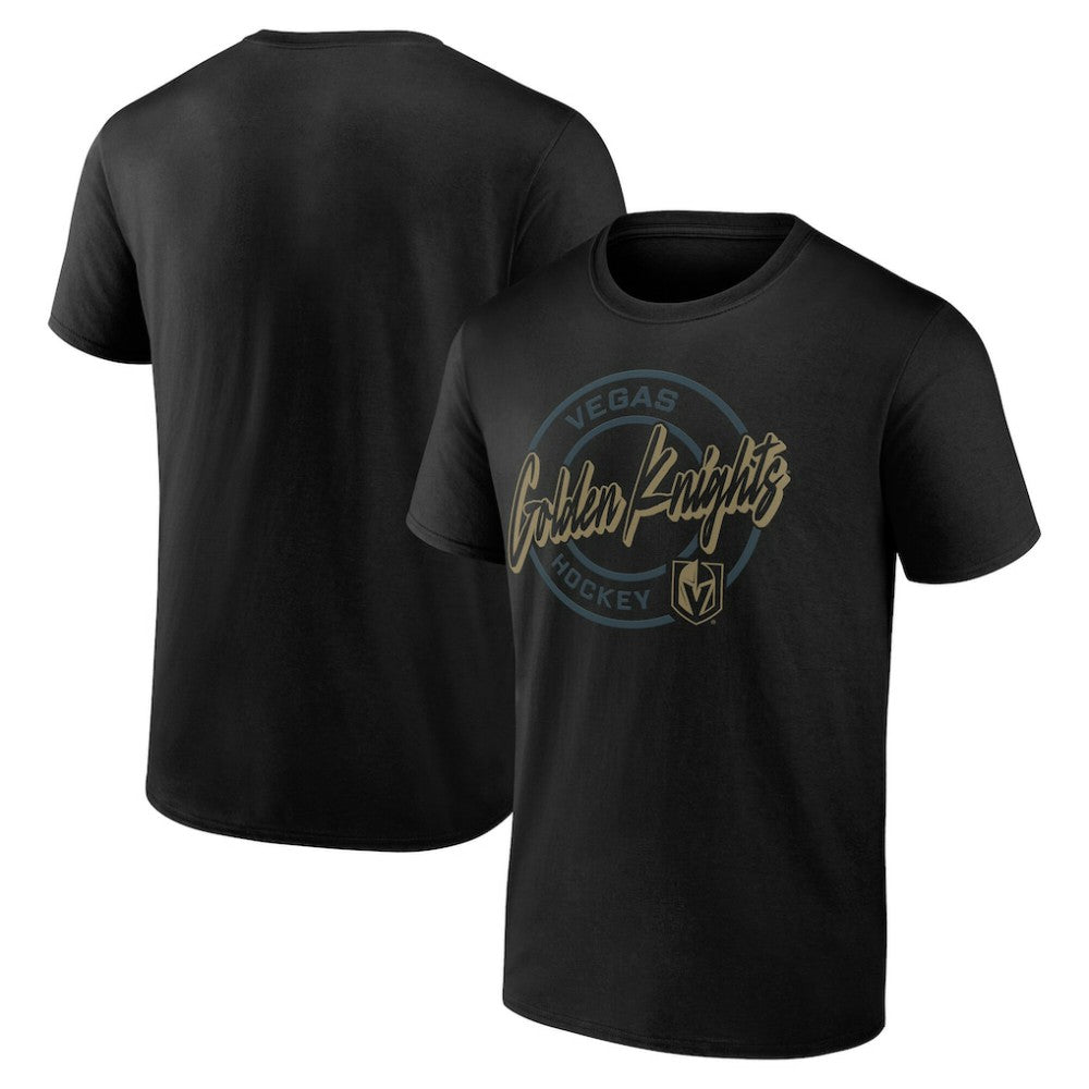 Vegas Golden Knights Color Block Puck T-Shirt Black