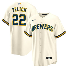Christian Yelich Milwaukee Brewers Home Replica Jersey - White | Nike