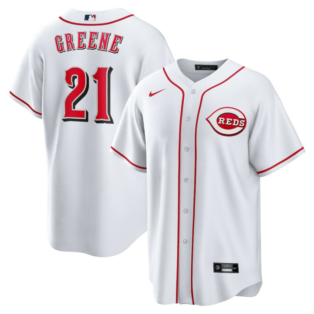 Hunter Greene Cincinnati Reds Home Replica Jersey - White | Nike