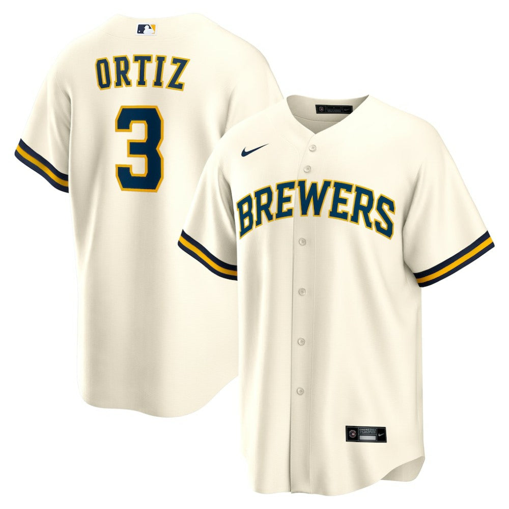 Joey Ortiz Milwaukee Brewers Home Replica Jersey - White | Nike