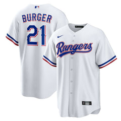 Jake Burger Texas Rangers Home Replica Jersey - White | Nike