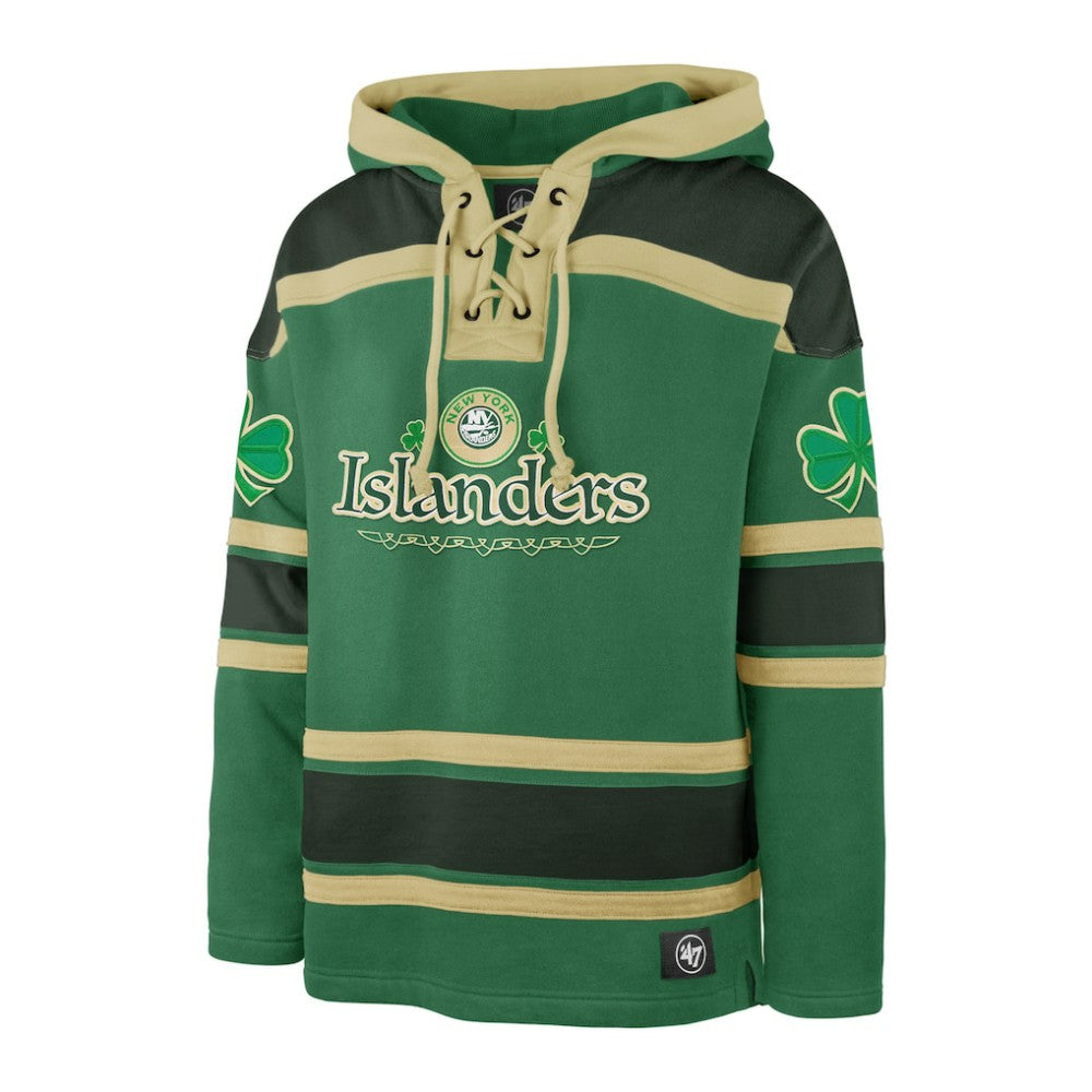New York Islanders '47 St. Patrick's Day McLucky Superior Lacer Pullover Hoodie Kelly Green