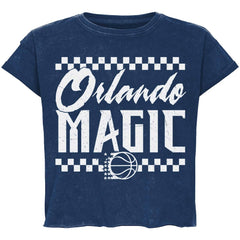 Orlando Magic Sportiqe Unisex Rock & Roll Collection Gwen Premium Mineral Wash Cropped T-Shirt - Blue discount