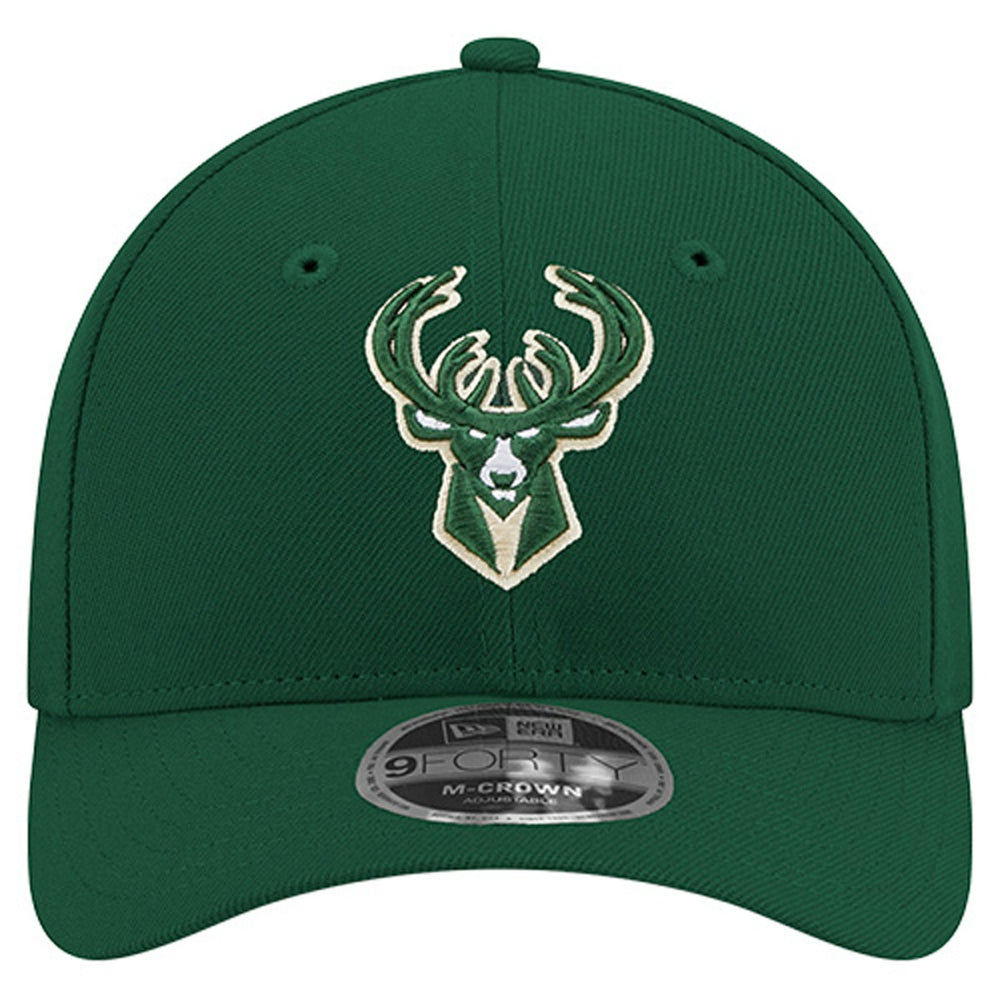 Milwaukee Bucks 9FORTY Stock M-Crown Adjustable Hat - Hunter Green | New Era shop