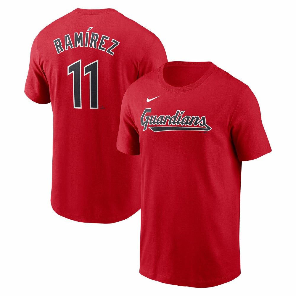 Jose Ramirez Cleveland Guardians Fuse Name & Number T-Shirt - Red | Nike