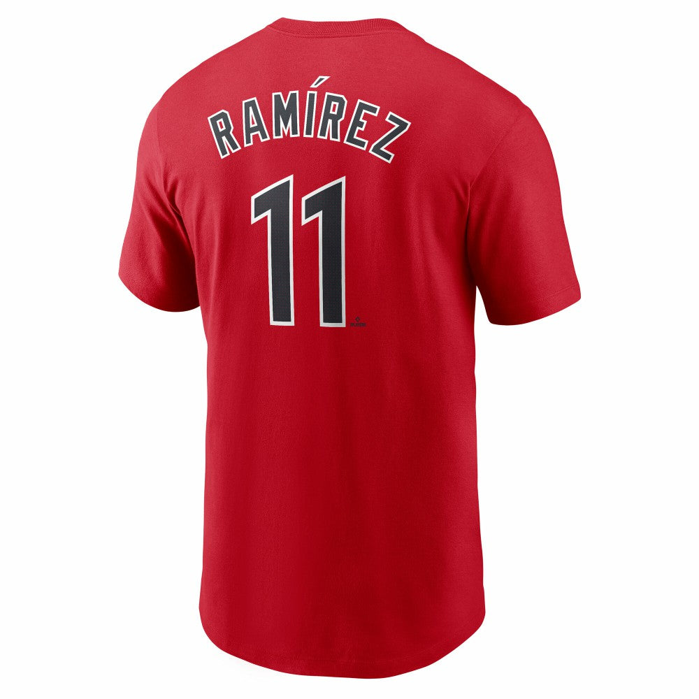 Jose Ramirez Cleveland Guardians Fuse Name & Number T-Shirt - Red | Nike