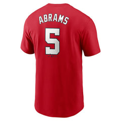 CJ Abrams Washington Nationals Fuse Name & Number T-Shirt - Red | Nike