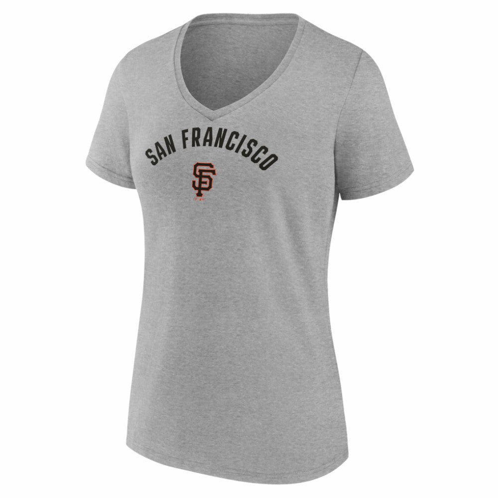 San Francisco Giants Women's Core Wahconah V-Neck T-Shirt - Heather Gray
