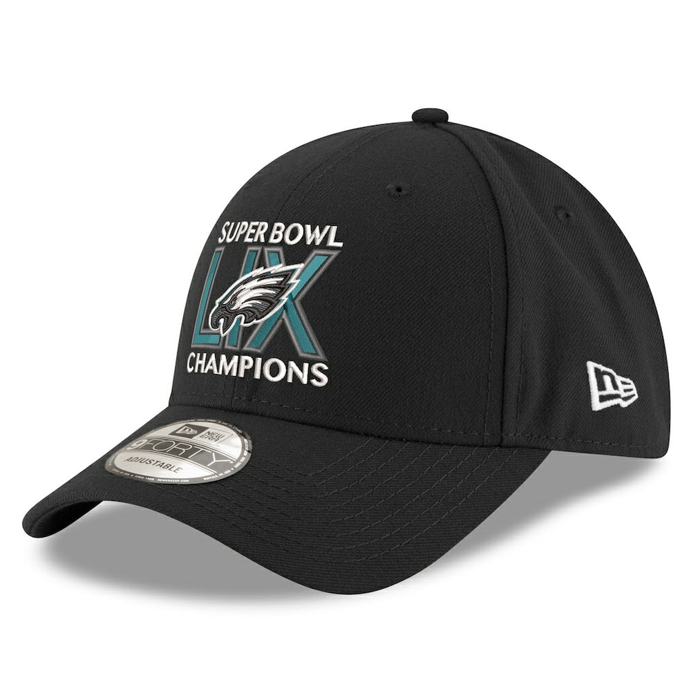 Philadelphia Eagles New Era Super Bowl LIX Champions 9FORTY Adjustable Hat - Black for sale