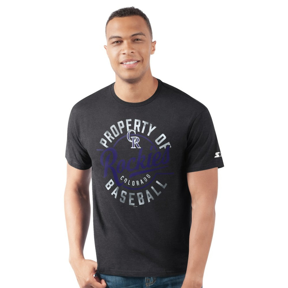 Colorado Rockies Starter Prime Time Property Of T-Shirt - Black