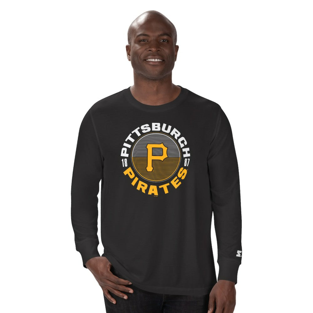 Pittsburgh Pirates Starter Halftime Long Sleeve T-Shirt - Black