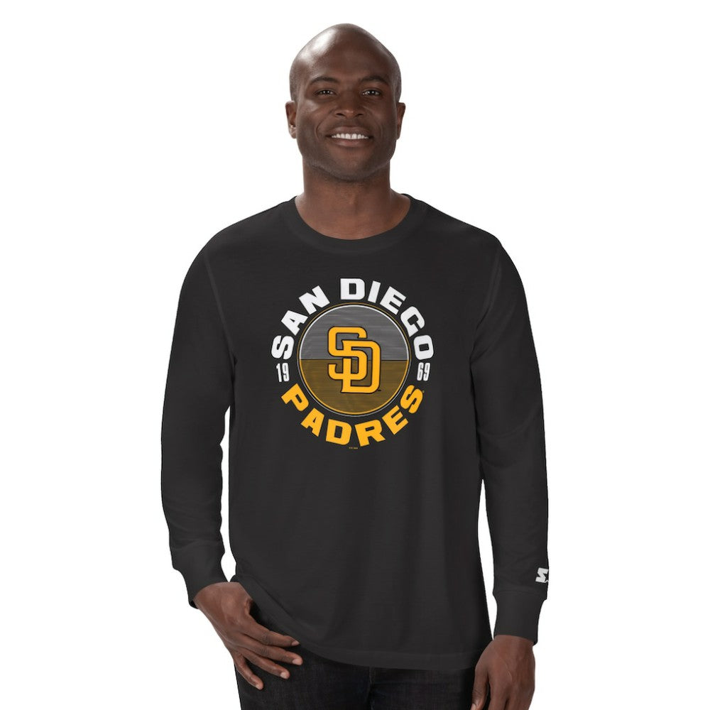 San Diego Padres Starter Halftime Long Sleeve T-Shirt - Black