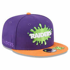 Las Vegas Raiders New Era Youth Nickelodeon Slime 9FIFTY Snapback Hat - Purple/Orange on sale