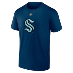 Kaapo Kakko Seattle Kraken Fanatics Authentic Stack Name & Number T-Shirt Navy