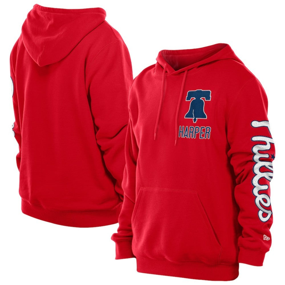 Bryce Harper Philadelphia Phillies Design Lab Pullover Hoodie - Red | New Era