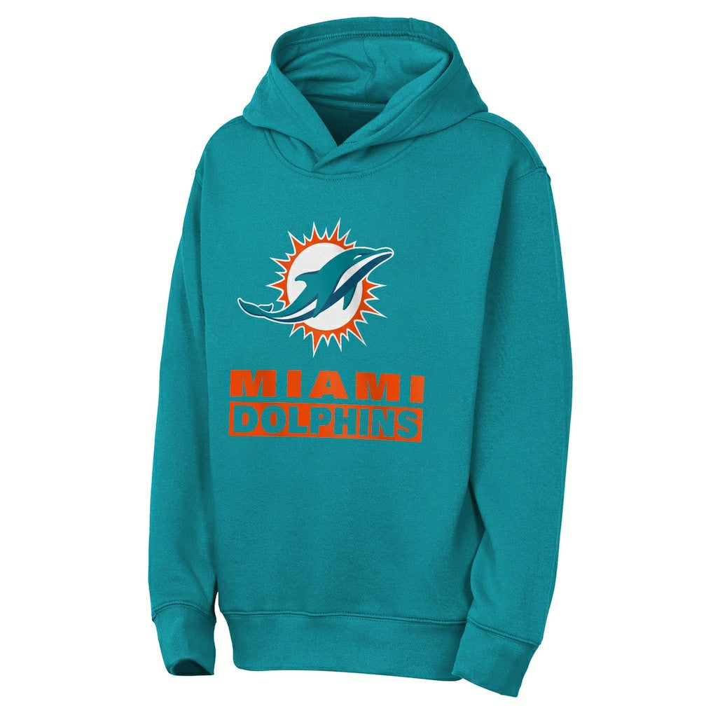 Miami Dolphins Outerstuff Youth Back to Basics Hoodie - Aqua discount