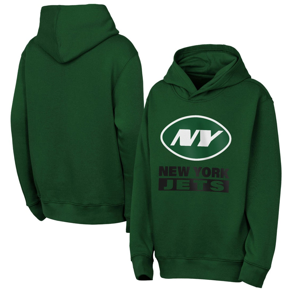 New York Jets Outerstuff Youth Back to Basics Hoodie - Green discount