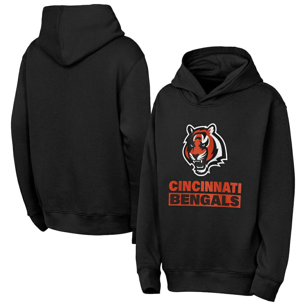 Cincinnati Bengals Outerstuff Youth Back to Basics Hoodie - Black sale