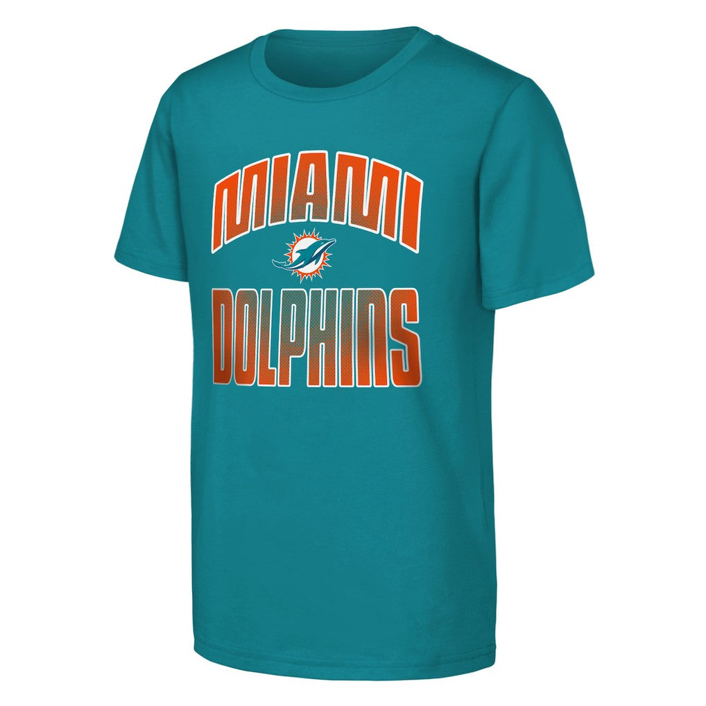 Miami Dolphins Outerstuff Youth Never Quit 2-Pack T-Shirt Set - Aqua cheap