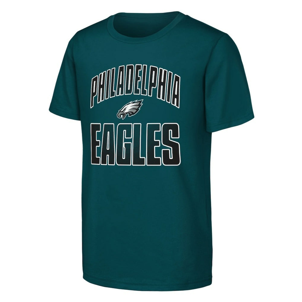 Philadelphia Eagles Outerstuff Youth Never Quit 2-Pack T-Shirt Set - Midnight Green sale