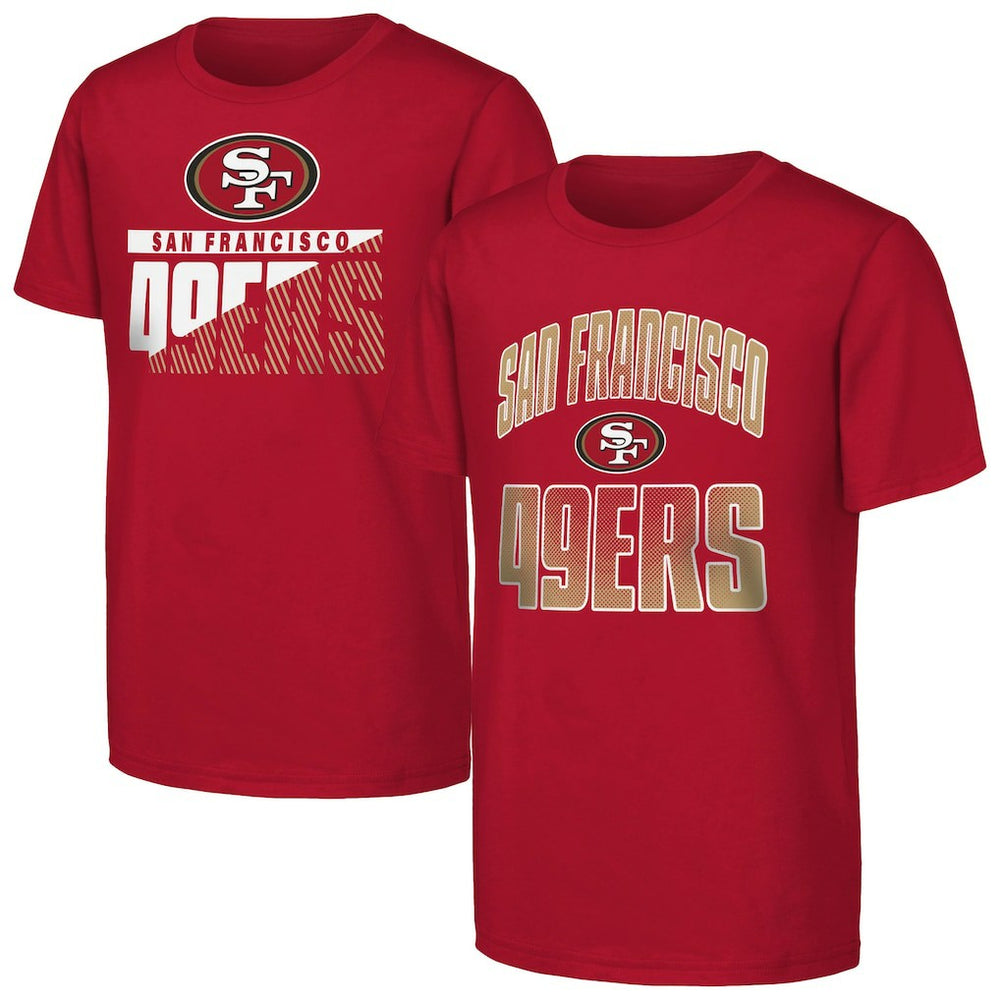 San Francisco 49ers Outerstuff Youth Never Quit 2-Pack T-Shirt Set - Scarlet sale