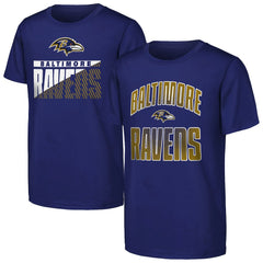 Baltimore Ravens Outerstuff Youth Never Quit 2-Pack T-Shirt Set - Purple cheap