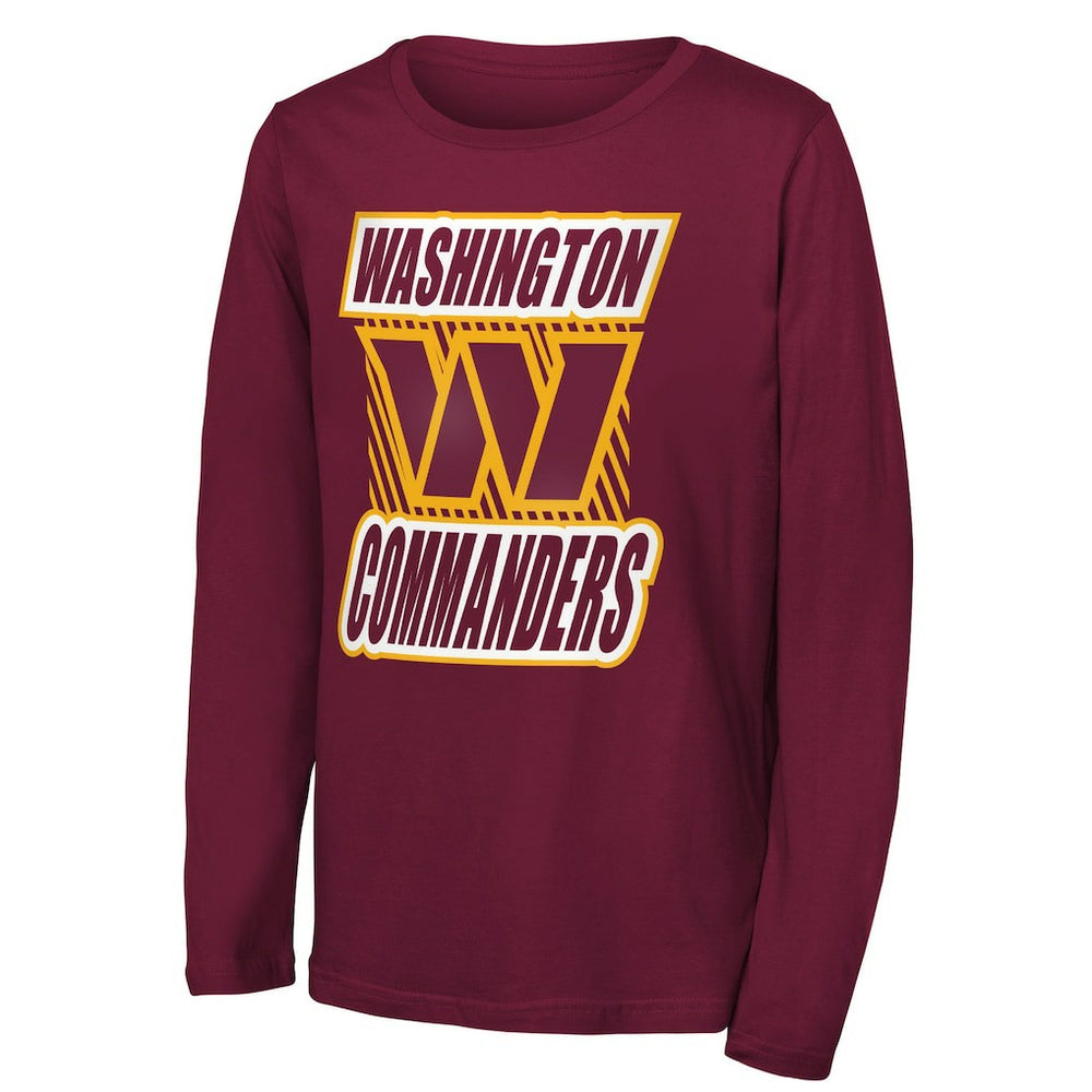 Washington Commanders Outerstuff Youth Never Settle Long Sleeve T-Shirt - Burgundy for sale